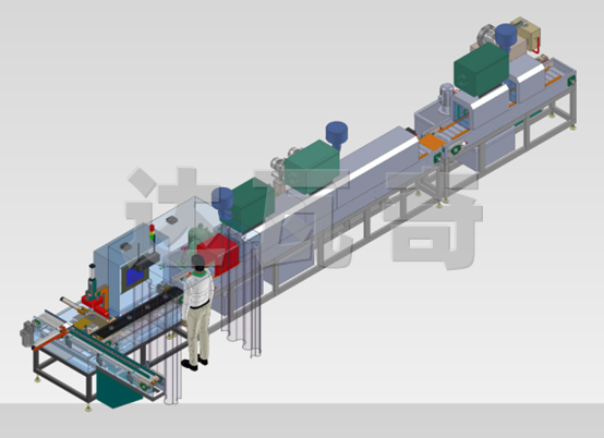 HMP-2000A荧光磁粉探伤检测线示意图